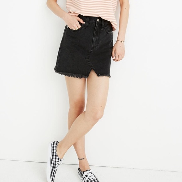 Madewell Rigid Denim A-Line skirt Lunar NWT 27 - Picture 1 of 7